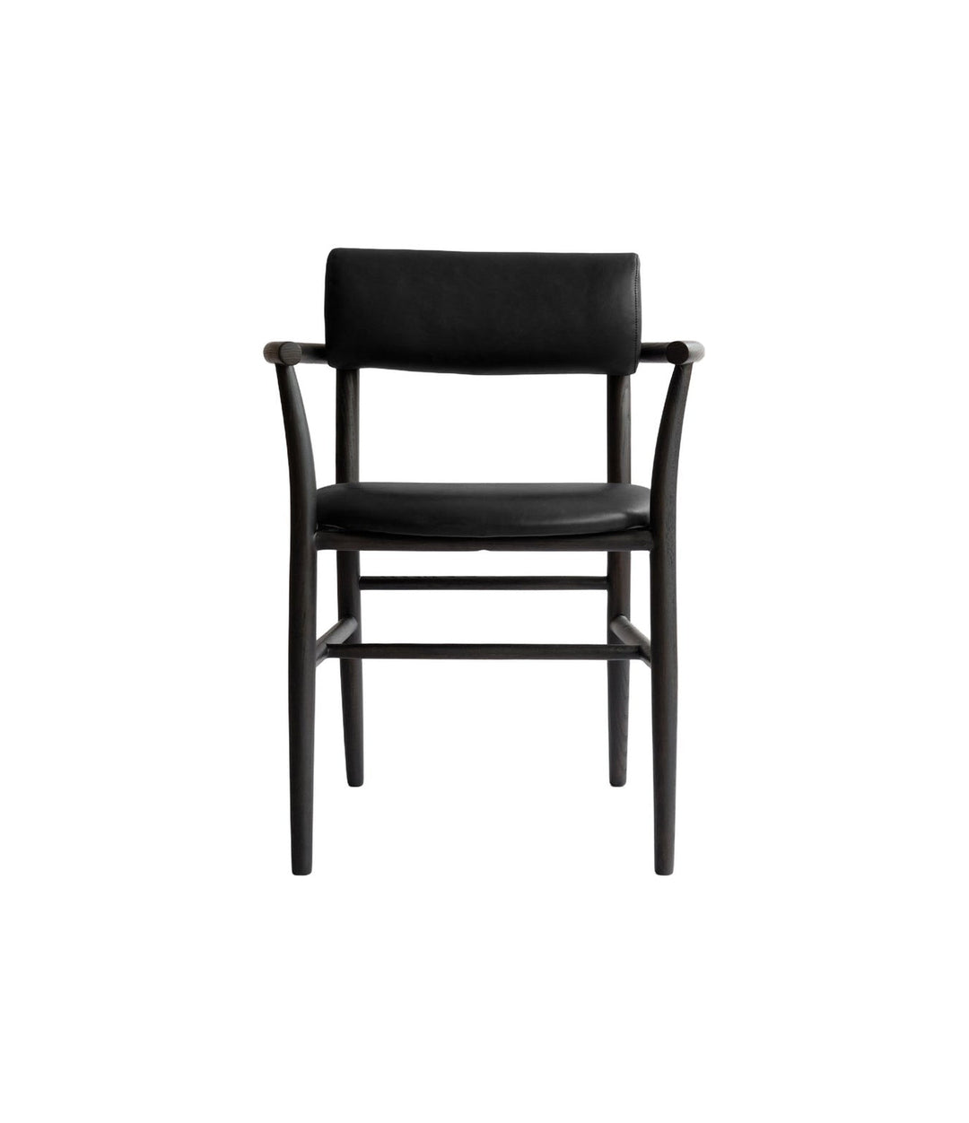 Nama Dining Chair with Armrests by 101 Copenhagen in Coffee Black Oak / Aniline Leather – In Dubai by WSPR
