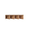 Nami Bench by Miniforms in Flamed Oak, front view – In Dubai by WSPR