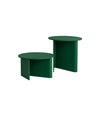 Nami coffee tables by Miniforms in green Lacquered finish, low and high pair – In Dubai by WSPR