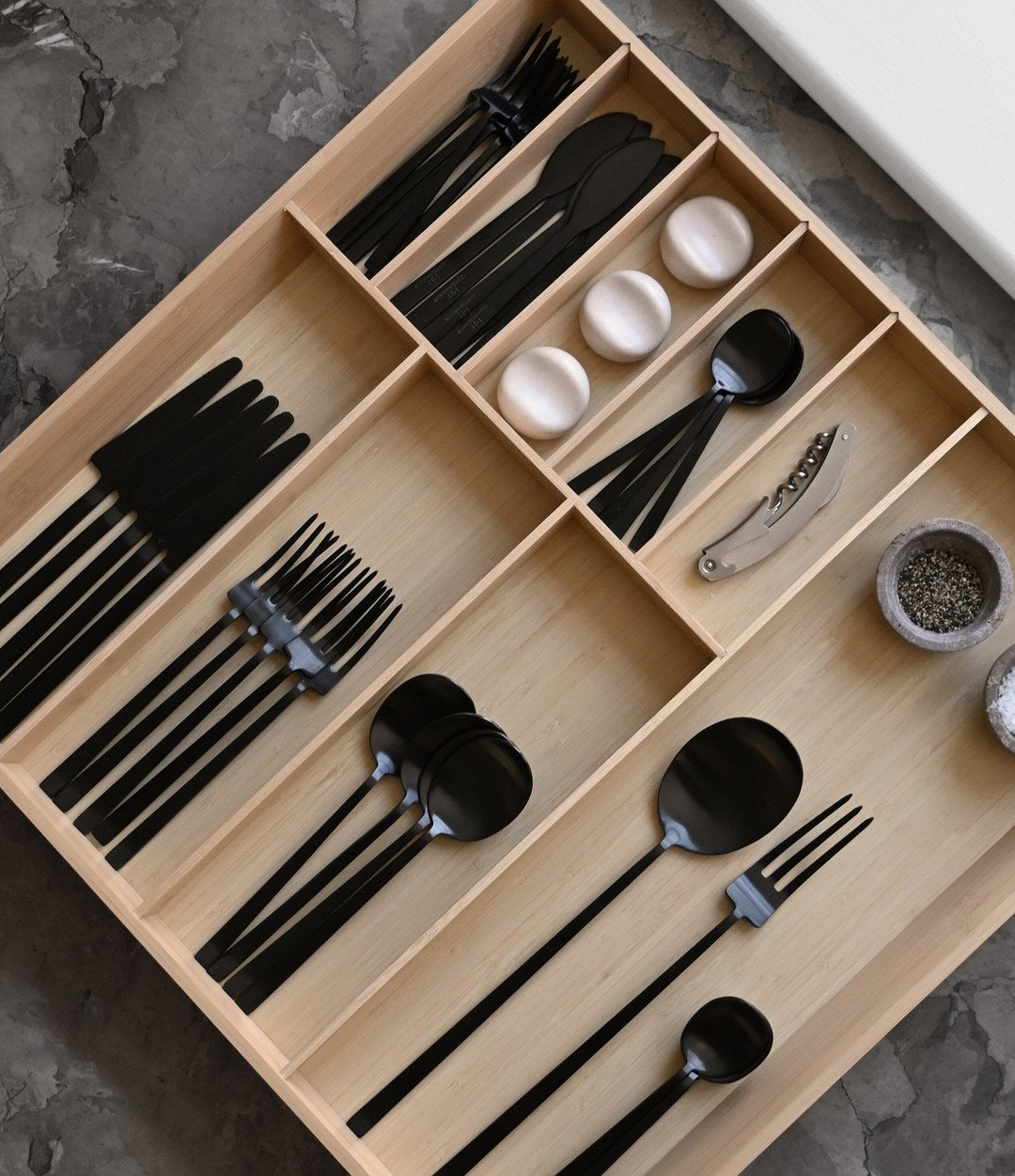 Native Chopstick Holders by 101 Copenhagen in Birch in a styled interior, view 2 – In Dubai by WSPR