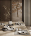 Native Dinner Plate by 101 Copenhagen in Birch in a styled interior, view 3 – In Dubai by WSPR