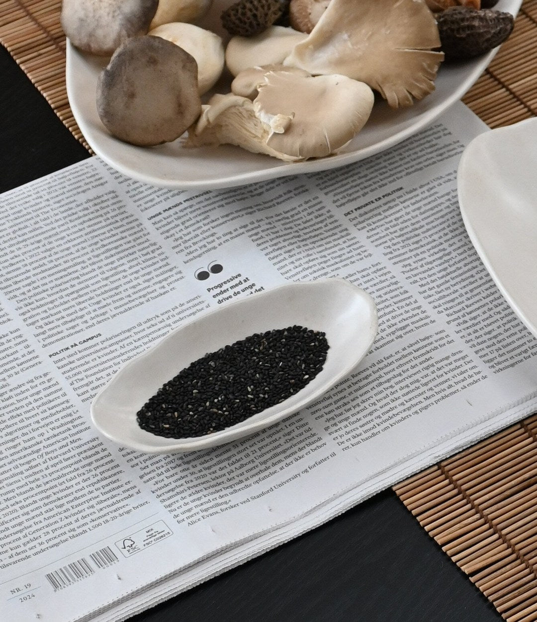 Native Oval Tray, Petit by 101 Copenhagen in Birch in a styled interior – In Dubai by WSPR