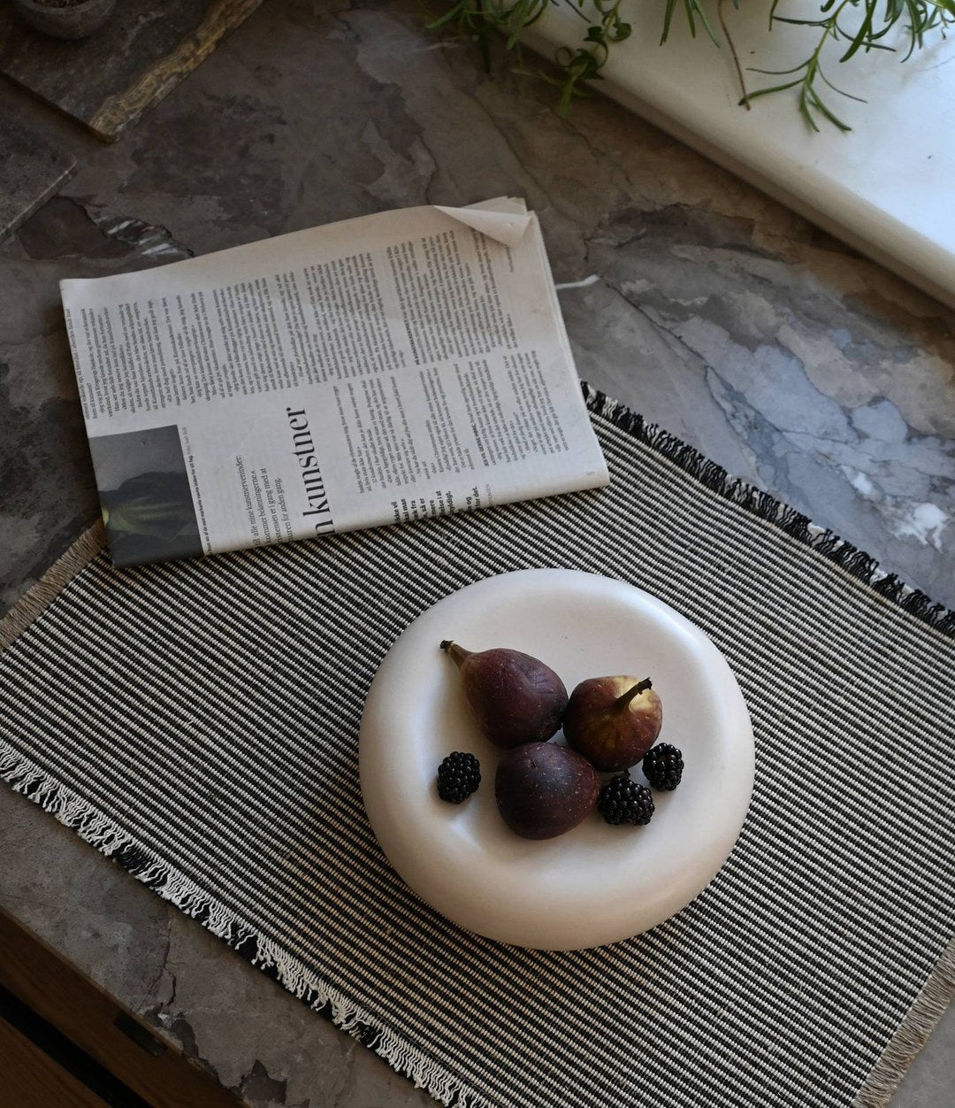 Native Tray, Fat by 101 Copenhagen in Birch in a styled interior – In Dubai by WSPR