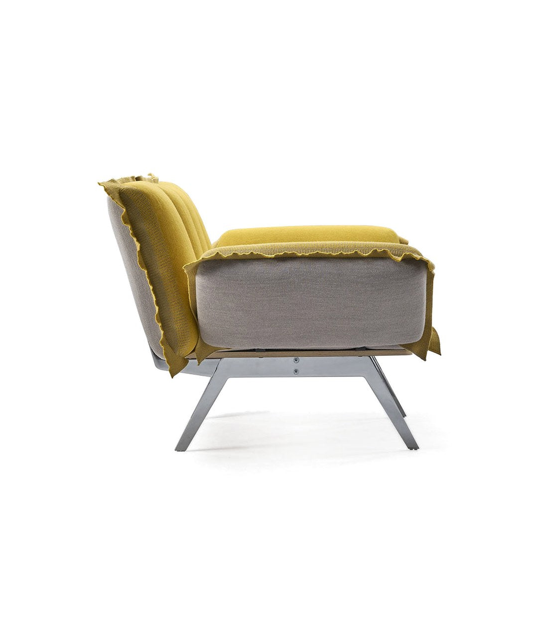 Next Stop Armchair by Sancal in yellow, side view – In Dubai by WSPR
