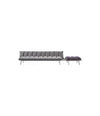 Next Stop Modular Bench by Sancal backrest module with a table and bench in grey and purple – In Dubai by WSPR