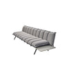 Next Stop Modular Bench by Sancal backrest module in grey, three-quarter view – In Dubai by WSPR