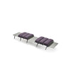 Next Stop Modular Bench by Sancal benches in purple with tables – In Dubai by WSPR