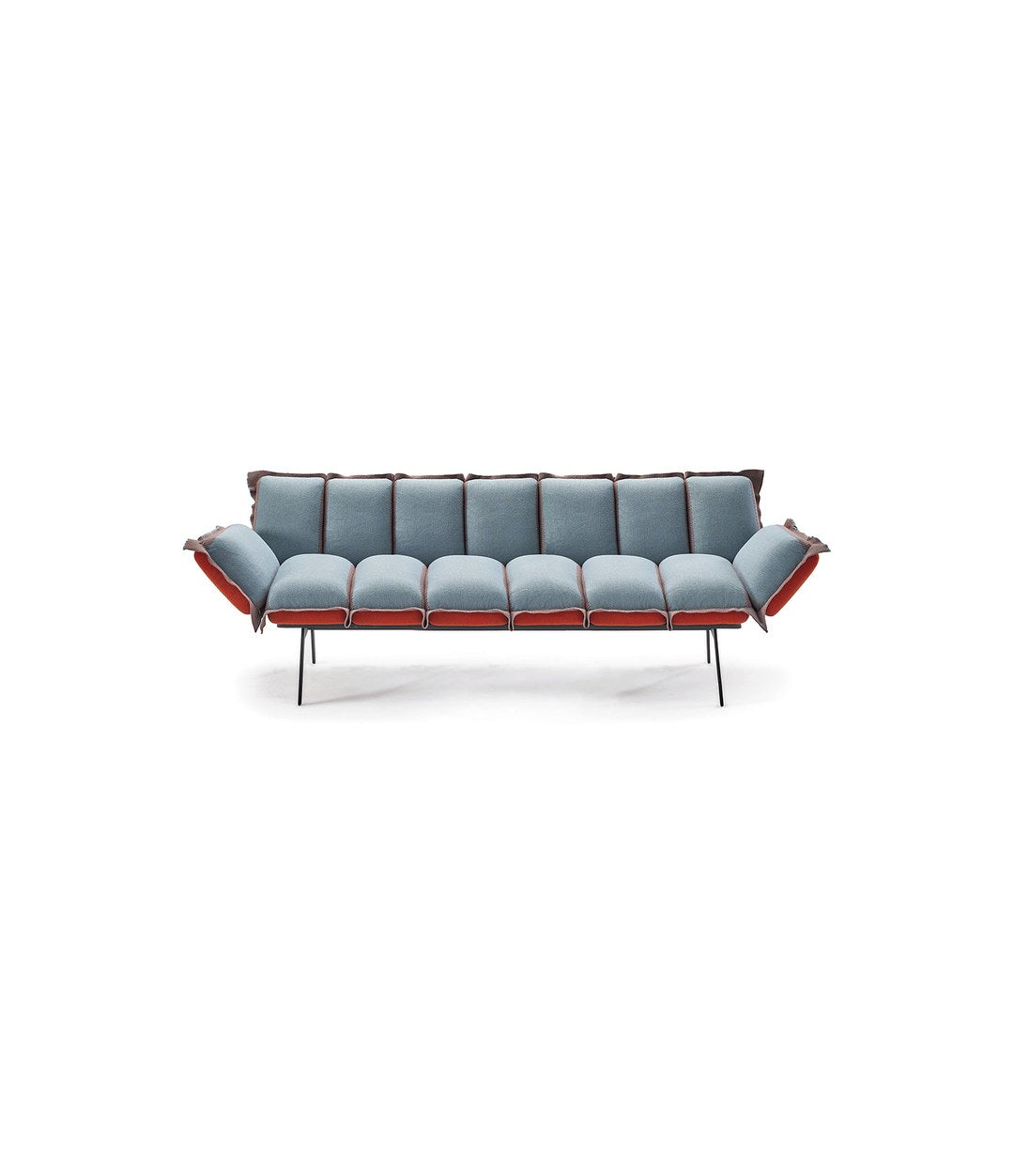 Next Stop Sofa by Sancal in light blue with orange sides – In Dubai by WSPR