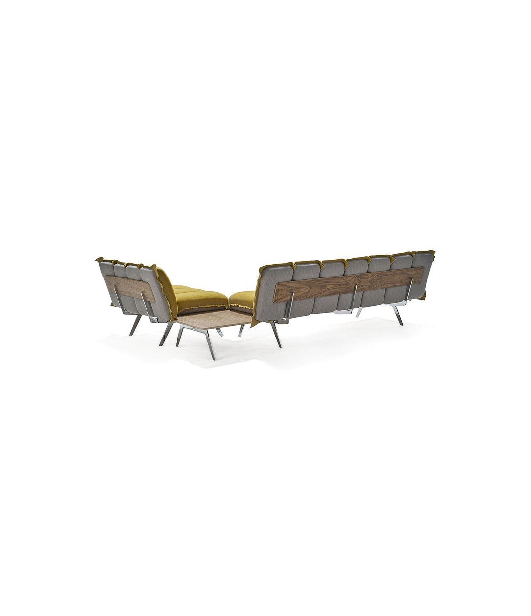 Next Stop Sofa by Sancal two sofas back to back with a shared table – In Dubai by WSPR