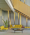 Next Stop Sofa by Sancal in yellow in a lobby – In Dubai by WSPR