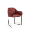 Nido Chair by Sancal in a red pattern on a sled base – In Dubai by WSPR