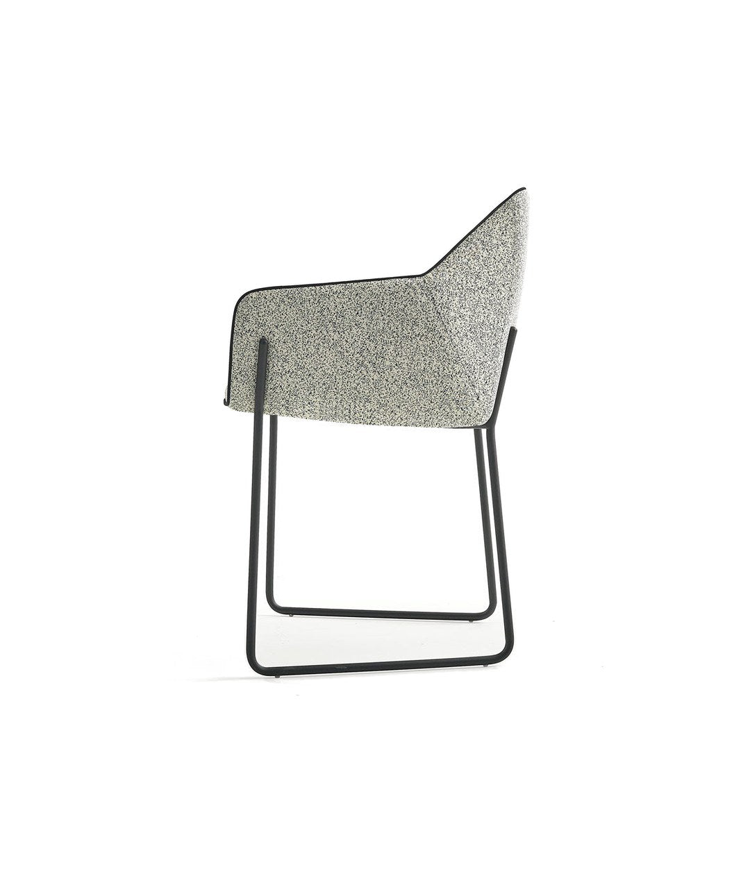 Nido Chair by Sancal in grey on a sled base, side view – In Dubai by WSPR