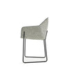 Nido Chair by Sancal in grey on a sled base, side view – In Dubai by WSPR