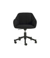 Nido Chair by Sancal in black on a wheeled base, front view – In Dubai by WSPR