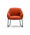 Nido Small Armchair by Sancal in orange on a sled base – In Dubai by WSPR