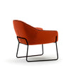 Nido Small Armchair by Sancal in orange on a sled base, side view – In Dubai by WSPR