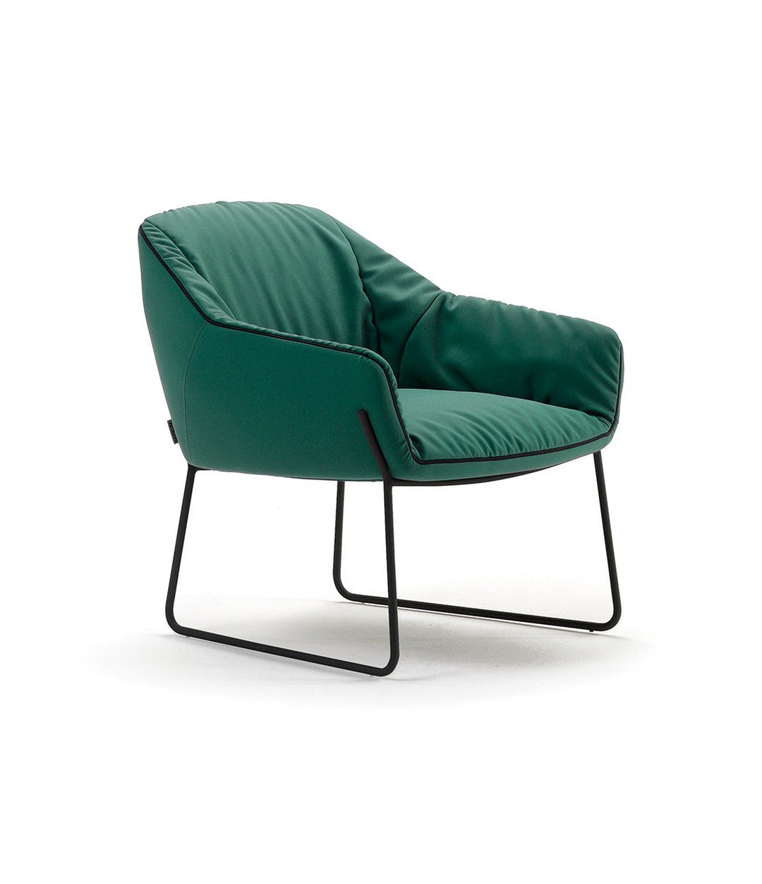 Nido Small Armchair by Sancal in green on a sled base – In Dubai by WSPR