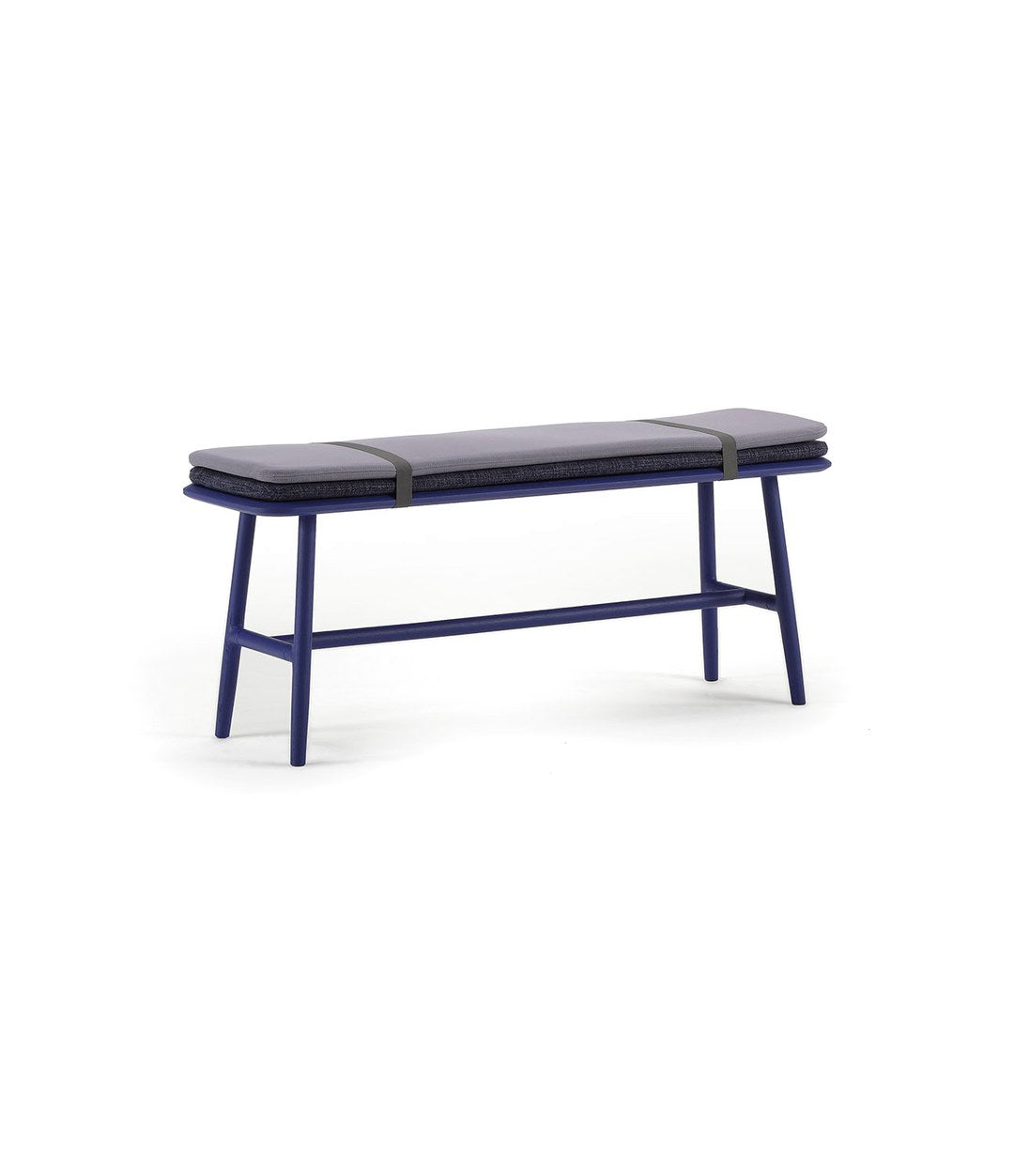Nudo Bench by Sancal in navy with a grey cushion – In Dubai by WSPR