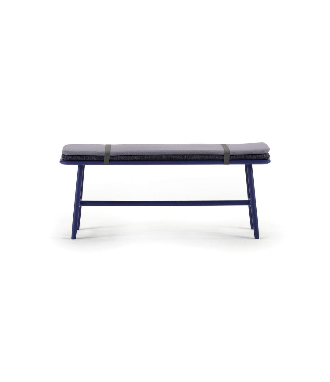Nudo Bench by Sancal in navy with a grey cushion, front view – In Dubai by WSPR