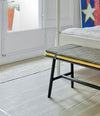 Nudo Bench by Sancal with a striped cushion, detail – In Dubai by WSPR