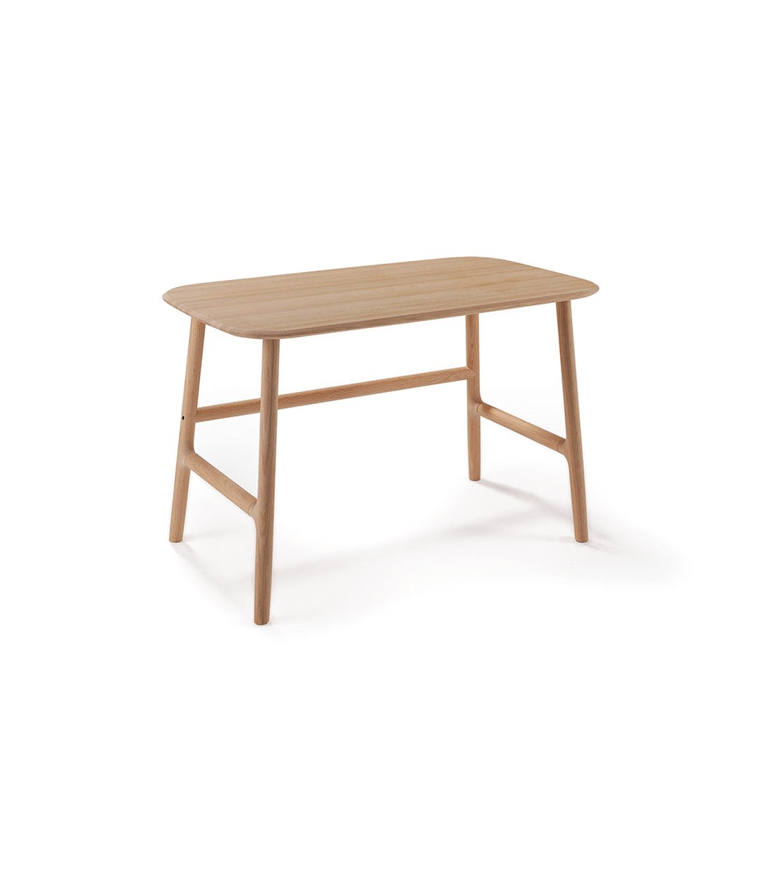 Nudo Desk by Sancal in natural oak, three-quarter view – In Dubai by WSPR