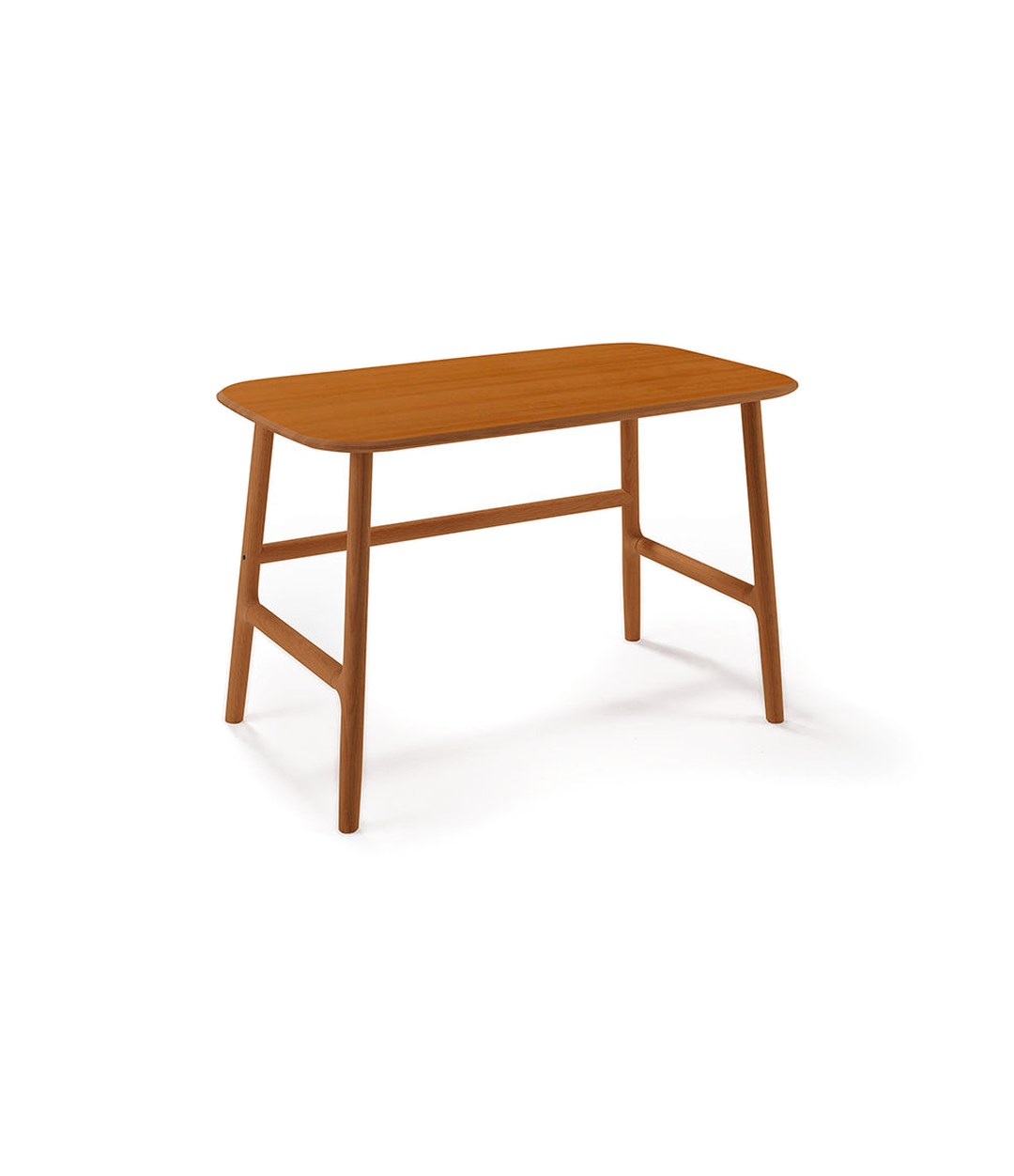 Nudo Desk by Sancal in dark stained oak, three-quarter view – In Dubai by WSPR