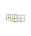 Nudo Side Table by Sancal three tables in grey, yellow and marble – In Dubai by WSPR