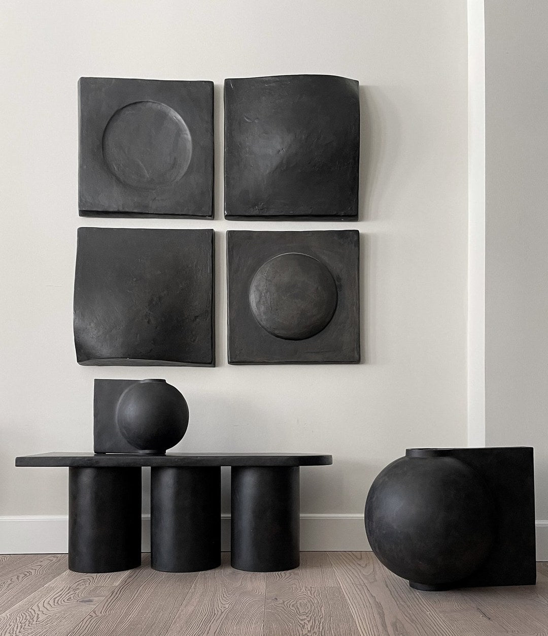 Offset Vase, Mini by 101 Copenhagen in Coffee in a styled interior, view 2 – In Dubai by WSPR