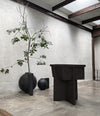 Offset Vase, Mini by 101 Copenhagen in Coffee in a styled interior, view 3 – In Dubai by WSPR