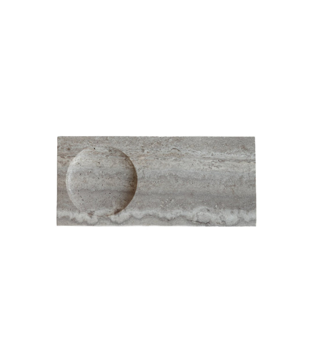 Oka Tray by 101 Copenhagen in Silver Travertine, view 3 – In Dubai by WSPR