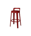 Ombra Bar Stool by RS Barcelona in Bordeaux, With Backrest back view – In Dubai by WSPR