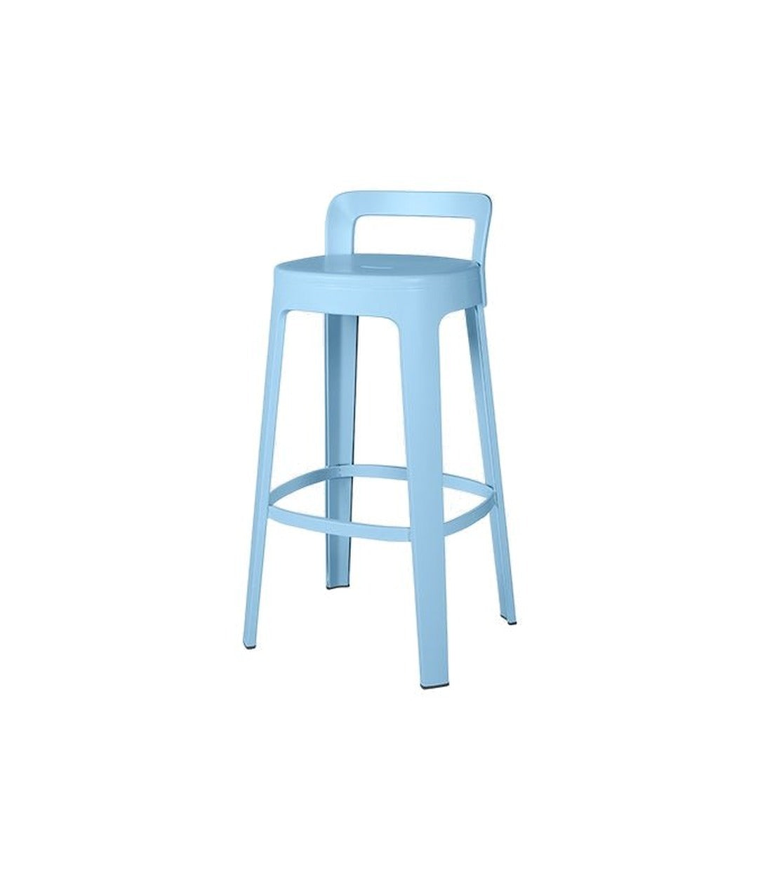 Ombra Bar Stool by RS Barcelona in Cool Blue, With Backrest back view – In Dubai by WSPR