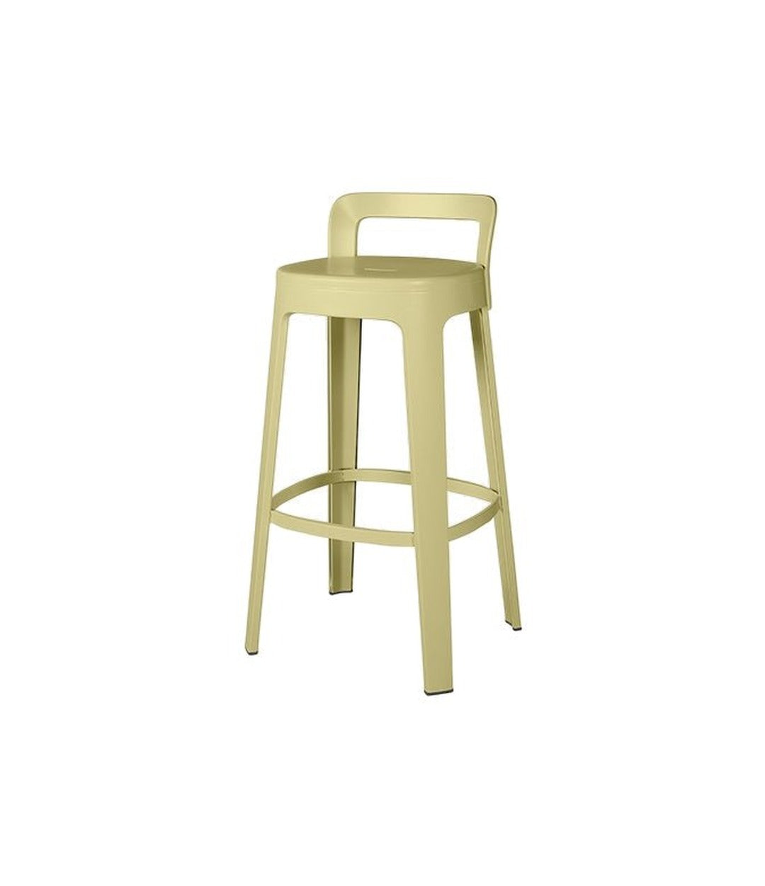 Ombra Bar Stool by RS Barcelona in Green Beige, With Backrest back view – In Dubai by WSPR