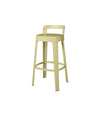 Ombra Bar Stool by RS Barcelona in Green Beige, With Backrest back view – In Dubai by WSPR
