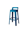 Ombra Bar Stool by RS Barcelona in Green Blue, With Backrest back view – In Dubai by WSPR
