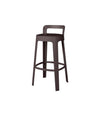 Ombra Bar Stool by RS Barcelona in Grey Brown, With Backrest back view – In Dubai by WSPR