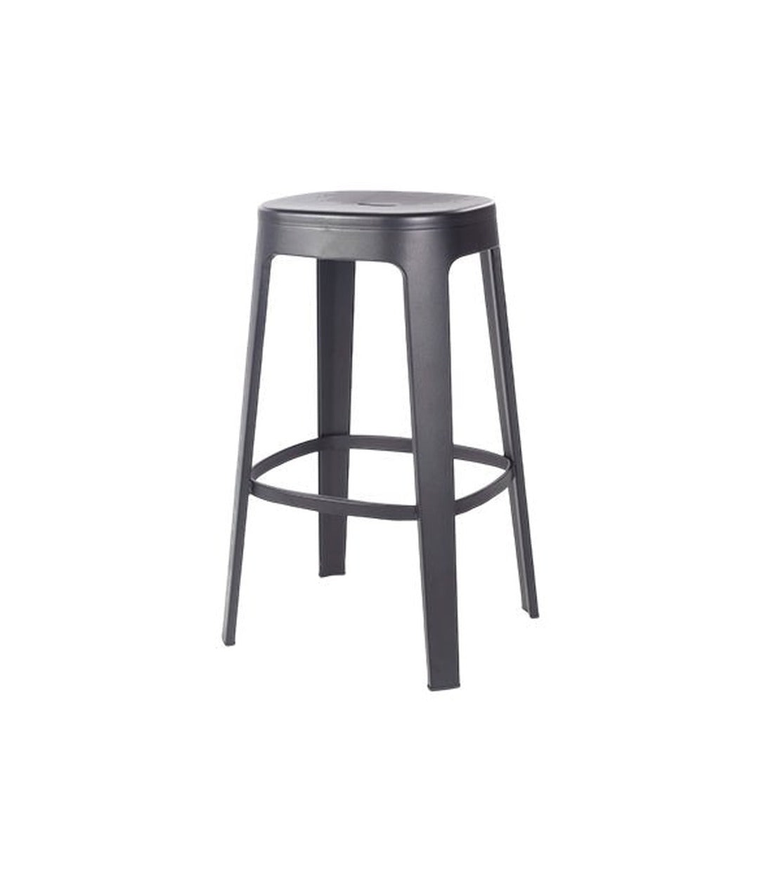 Ombra Bar Stool by RS Barcelona in Jet Black, No Backrest – In Dubai by WSPR