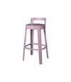 Ombra Bar Stool by RS Barcelona in Pastel Violet, With Backrest back view – In Dubai by WSPR
