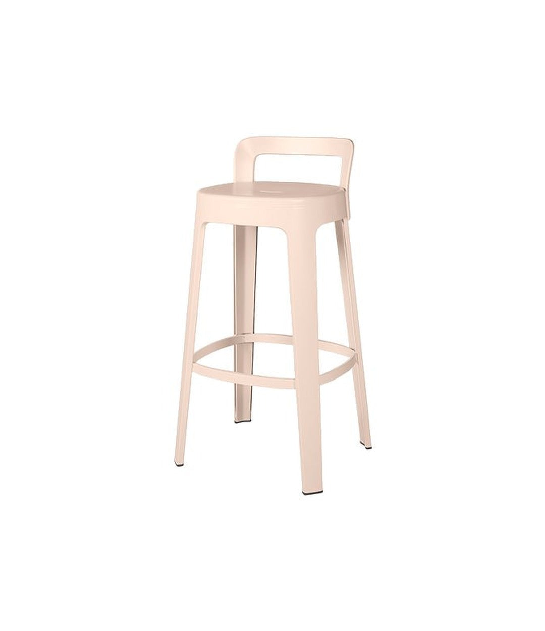 Ombra Bar Stool by RS Barcelona in Peach Rose, With Backrest back view – In Dubai by WSPR