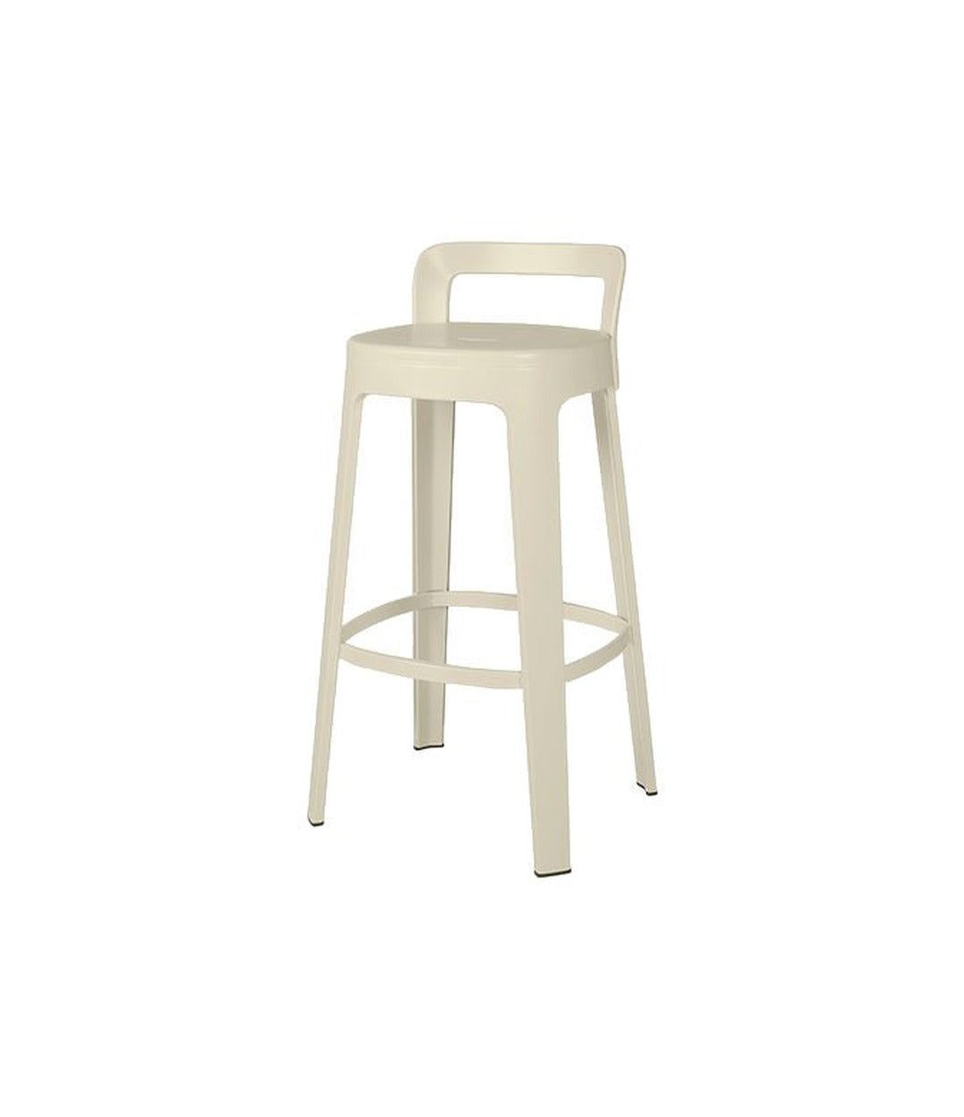 Ombra Bar Stool by RS Barcelona in Silk Grey, With Backrest back view – In Dubai by WSPR