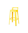 Ombra Bar Stool by RS Barcelona in Sulfur Yellow, With Backrest back view – In Dubai by WSPR