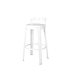 Ombra Bar Stool by RS Barcelona in Traffic White, With Backrest back view – In Dubai by WSPR