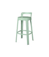 Ombra Bar Stool by RS Barcelona in Warm Sage, With Backrest back view – In Dubai by WSPR