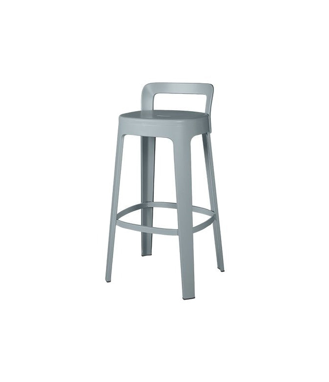 Ombra Bar Stool by RS Barcelona in Window Grey, With Backrest back view – In Dubai by WSPR
