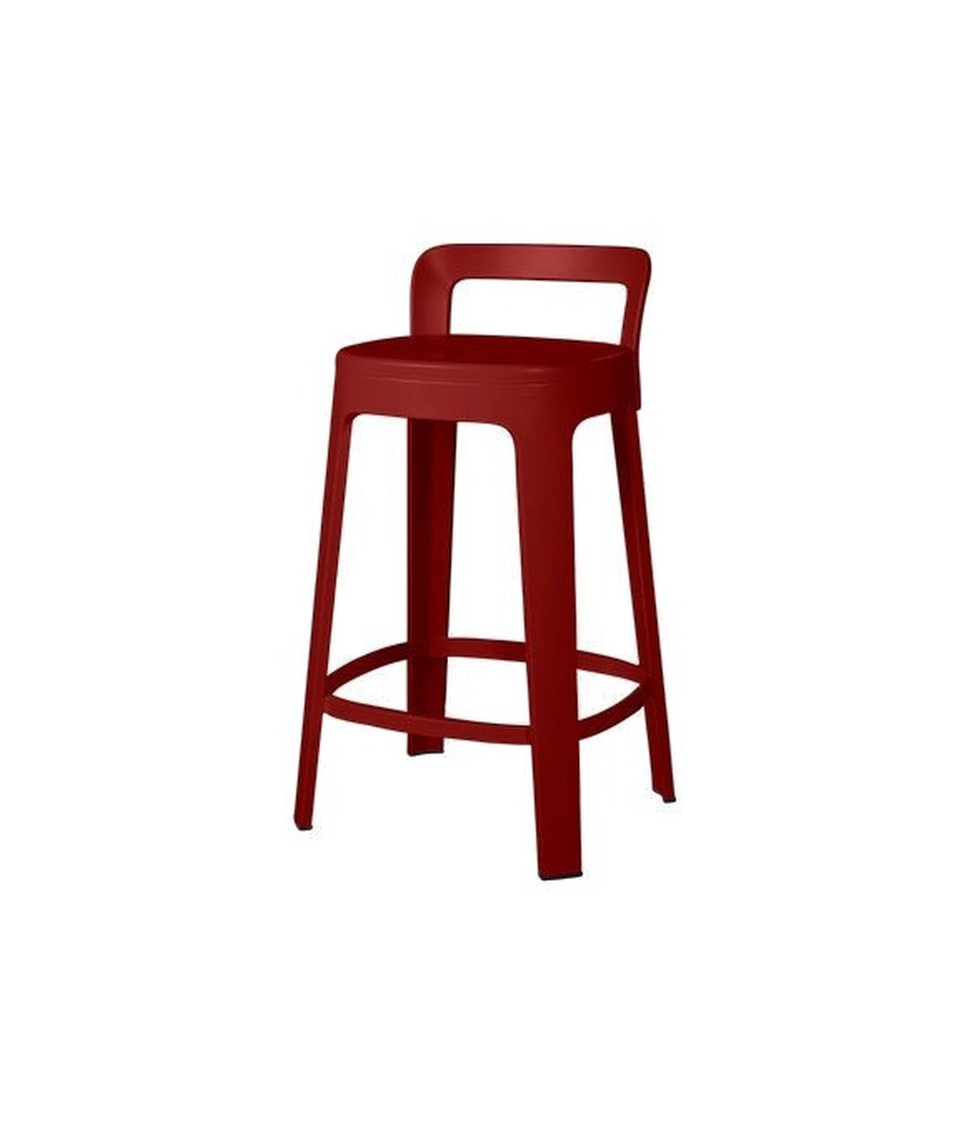 Ombra Counter Stool by RS Barcelona in Bordeaux, With backrest back view – In Dubai by WSPR