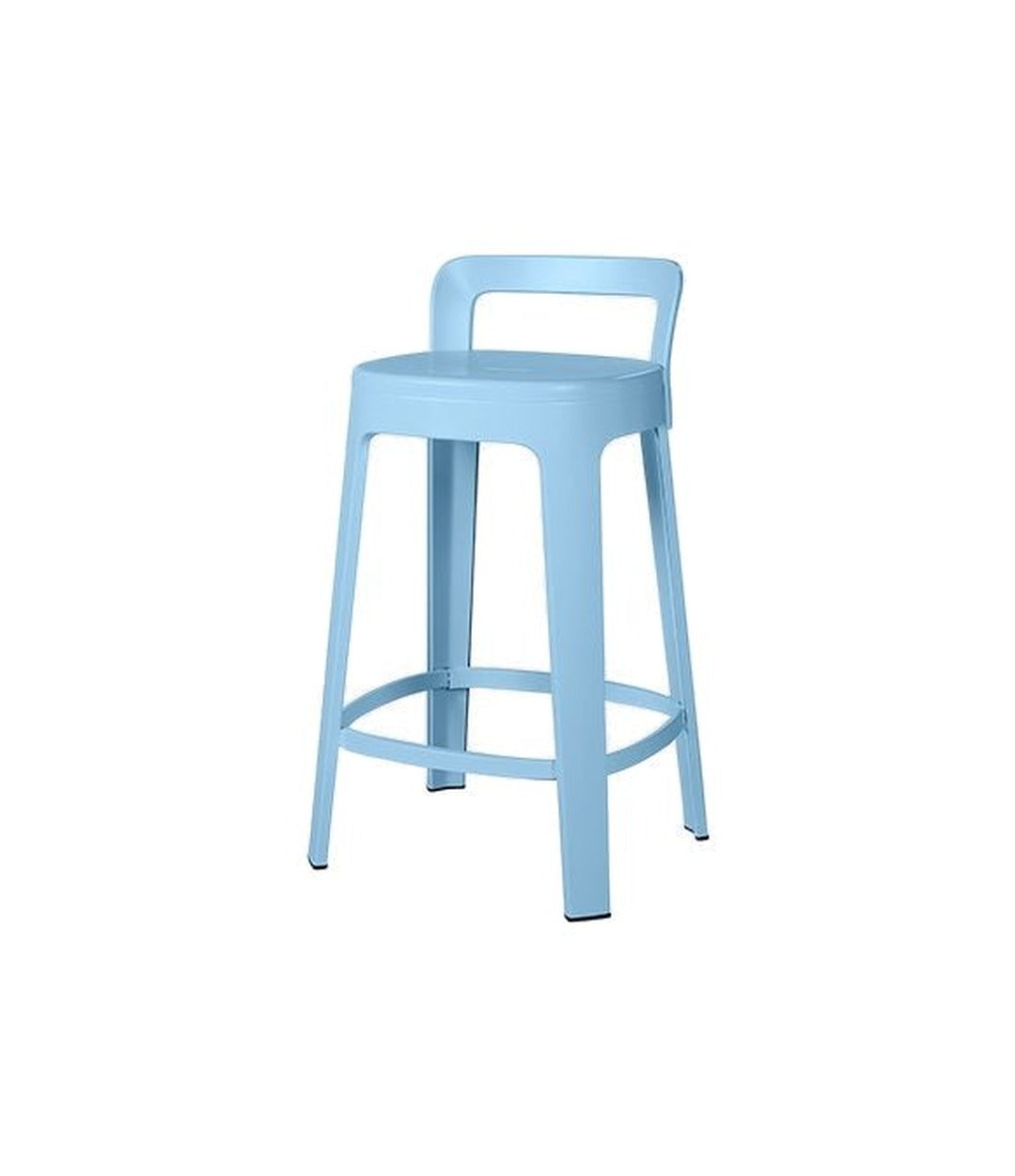 Ombra Counter Stool by RS Barcelona in Cool Blue, With backrest back view – In Dubai by WSPR