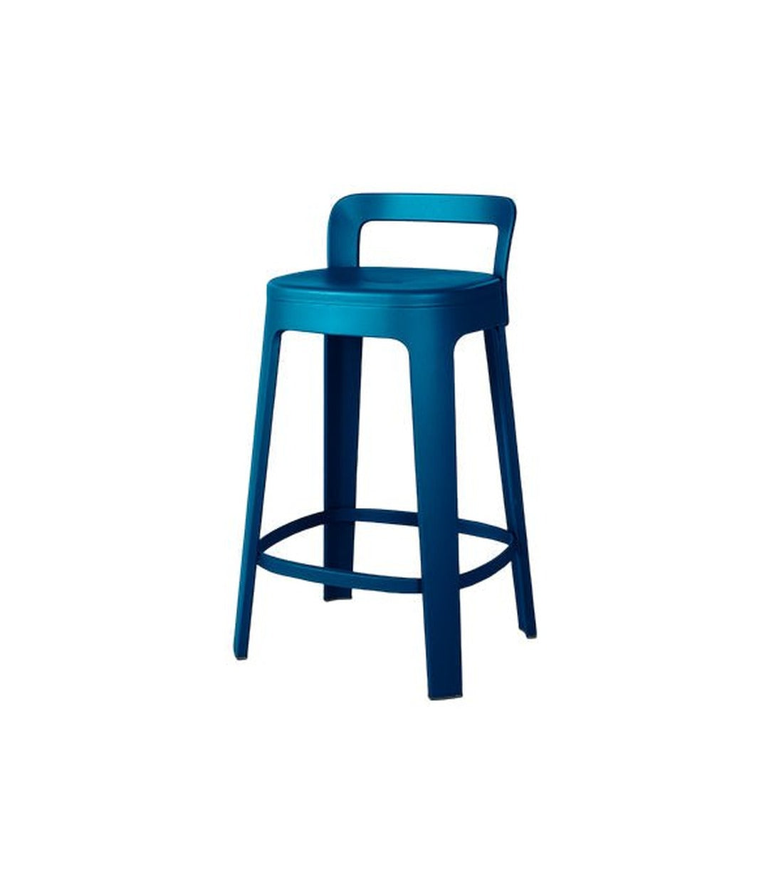 Ombra Counter Stool by RS Barcelona in Green Blue, With backrest back view – In Dubai by WSPR