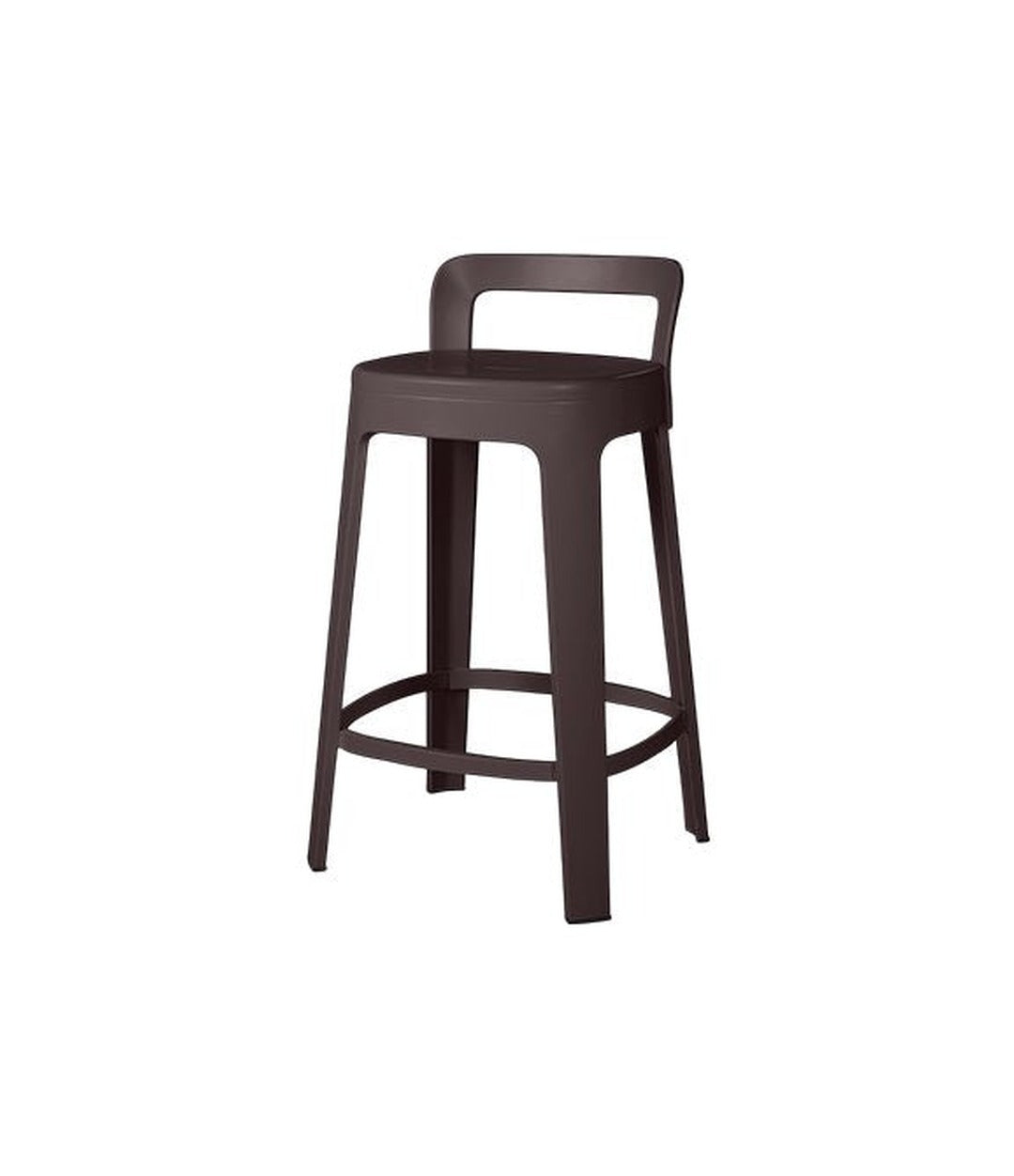 Ombra Counter Stool by RS Barcelona in Grey Brown, With backrest back view – In Dubai by WSPR