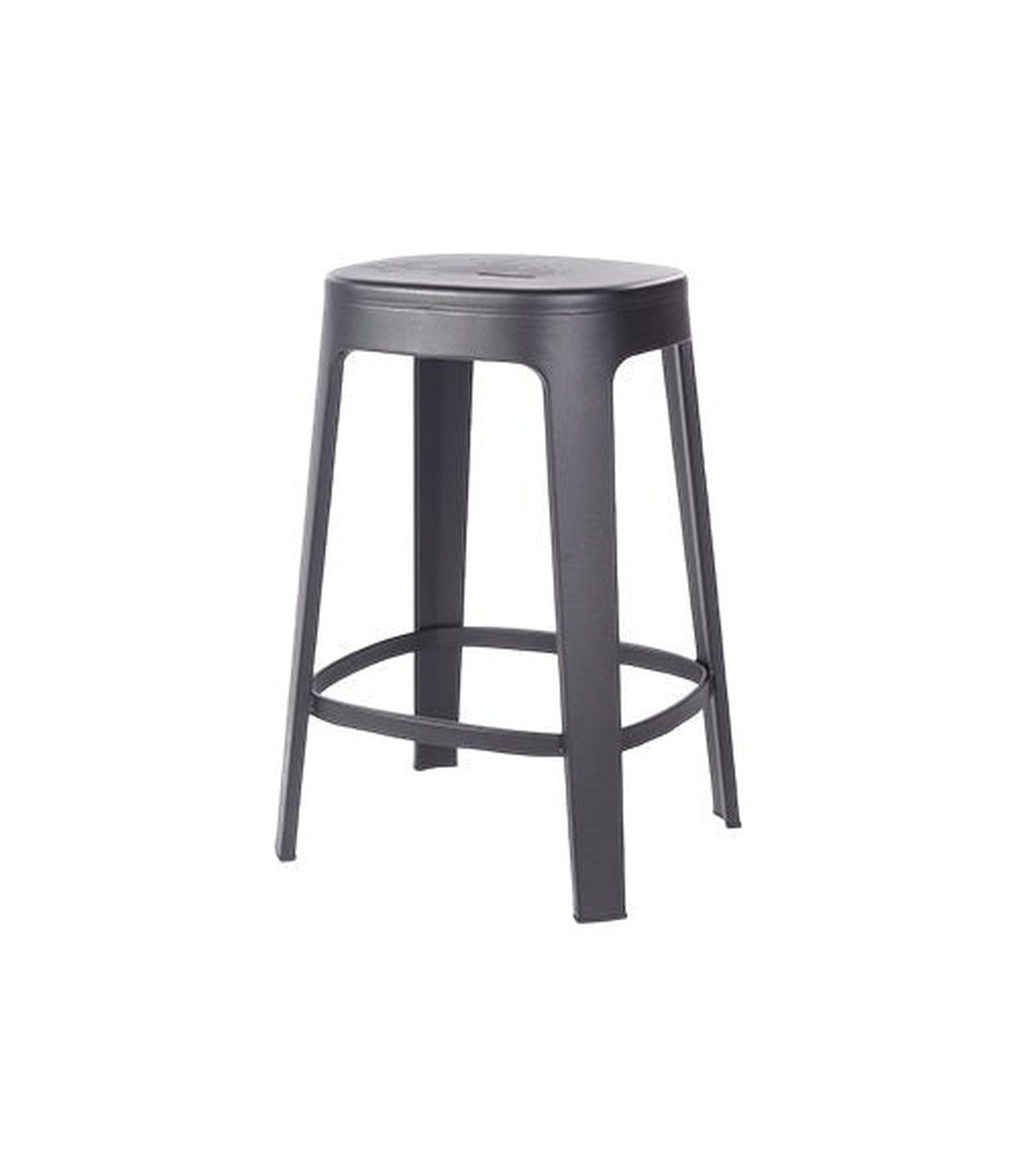 Ombra Counter Stool by RS Barcelona in Jet Black, No backrest – In Dubai by WSPR