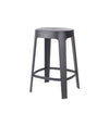 Ombra Counter Stool by RS Barcelona in Jet Black, No backrest – In Dubai by WSPR